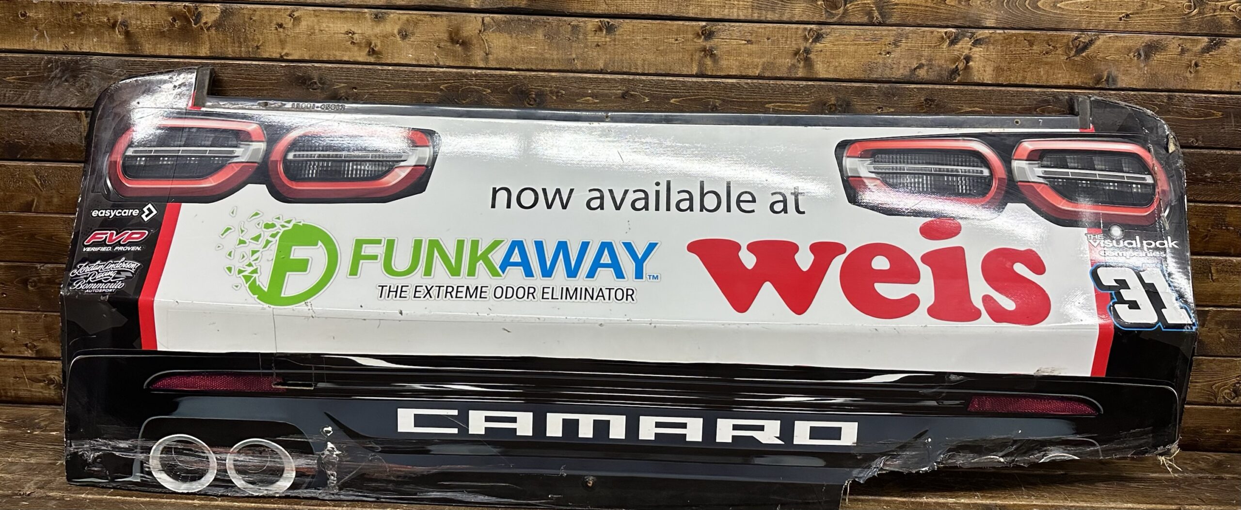 Funkaway Racing NASCAR #31 Parker Retzlaff 2024 Funkaway Race Used Rear Bumper JAR ...